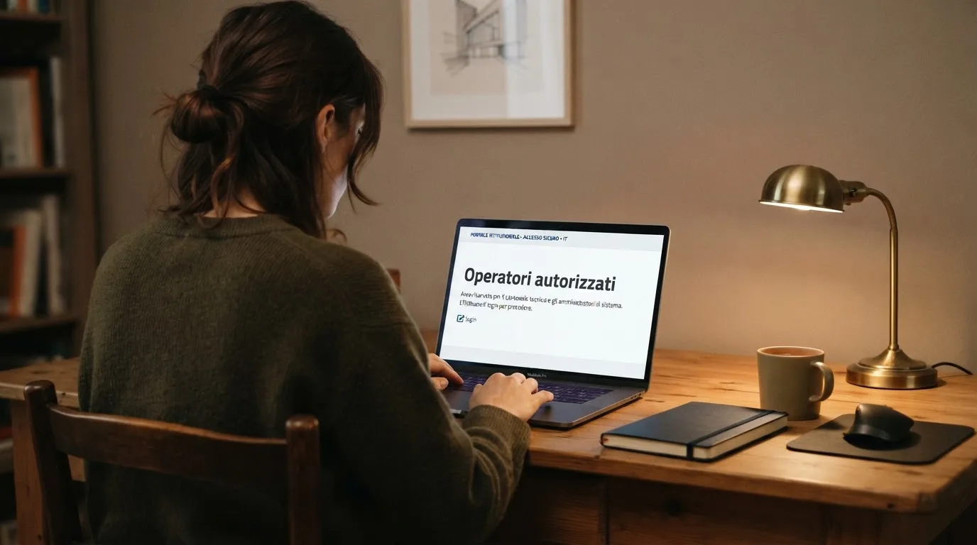 Persona davanti a un portatile che legge una pagina informativa sul gioco online in Italia — casino com app iphone