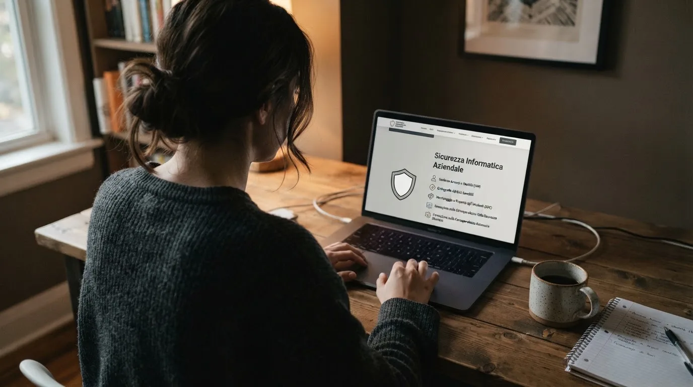 Persona davanti a un portatile che legge una pagina informativa sul gioco online in Italia — casinò non aams che accettano dogecoin