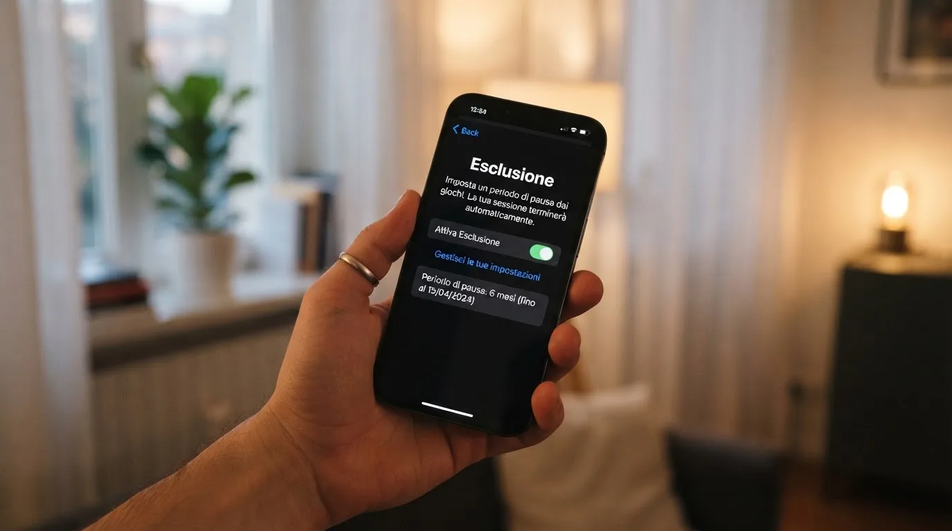 Mano che tiene uno smartphone accanto a una finestra, luce serale tranquilla — casino online con algoritmo unbiased