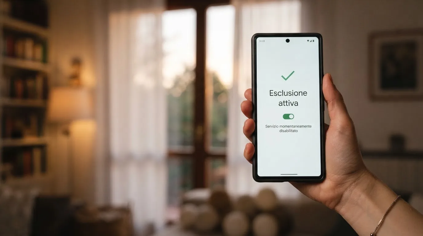 Mano che tiene uno smartphone accanto a una finestra, luce serale tranquilla — casino online italiani autorizzati aams